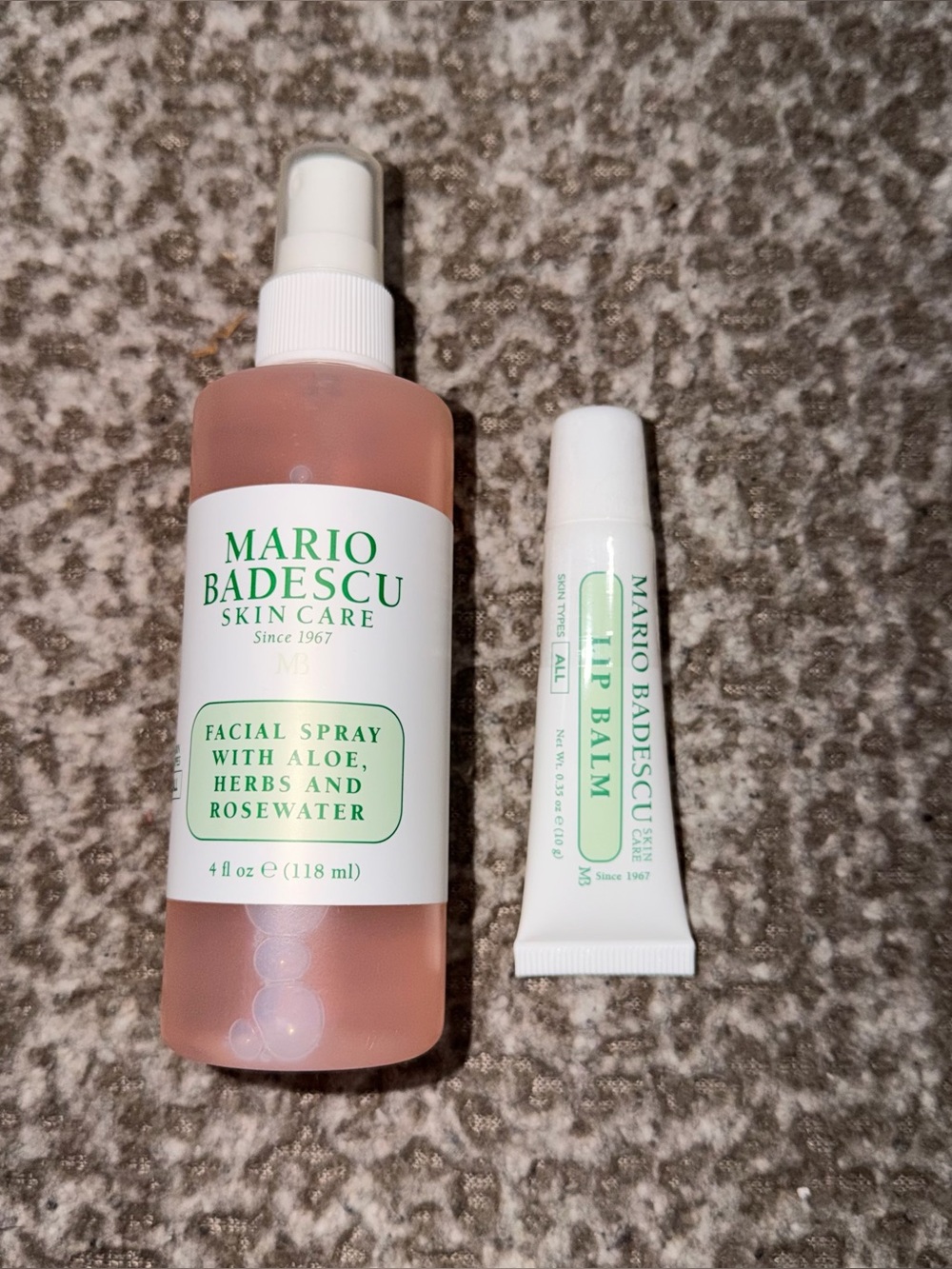 Mario Badescu Pink Facial Spray and White Lip Balm Duo